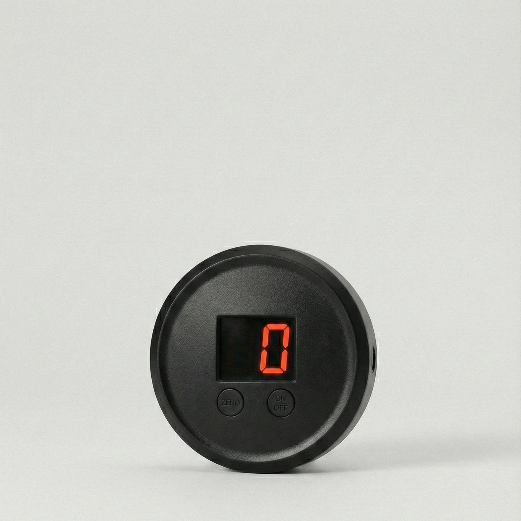 Compteur de Rakat digital Nya-One en version noire, positionné verticalement avec un affichage LED rouge du chiffre 0